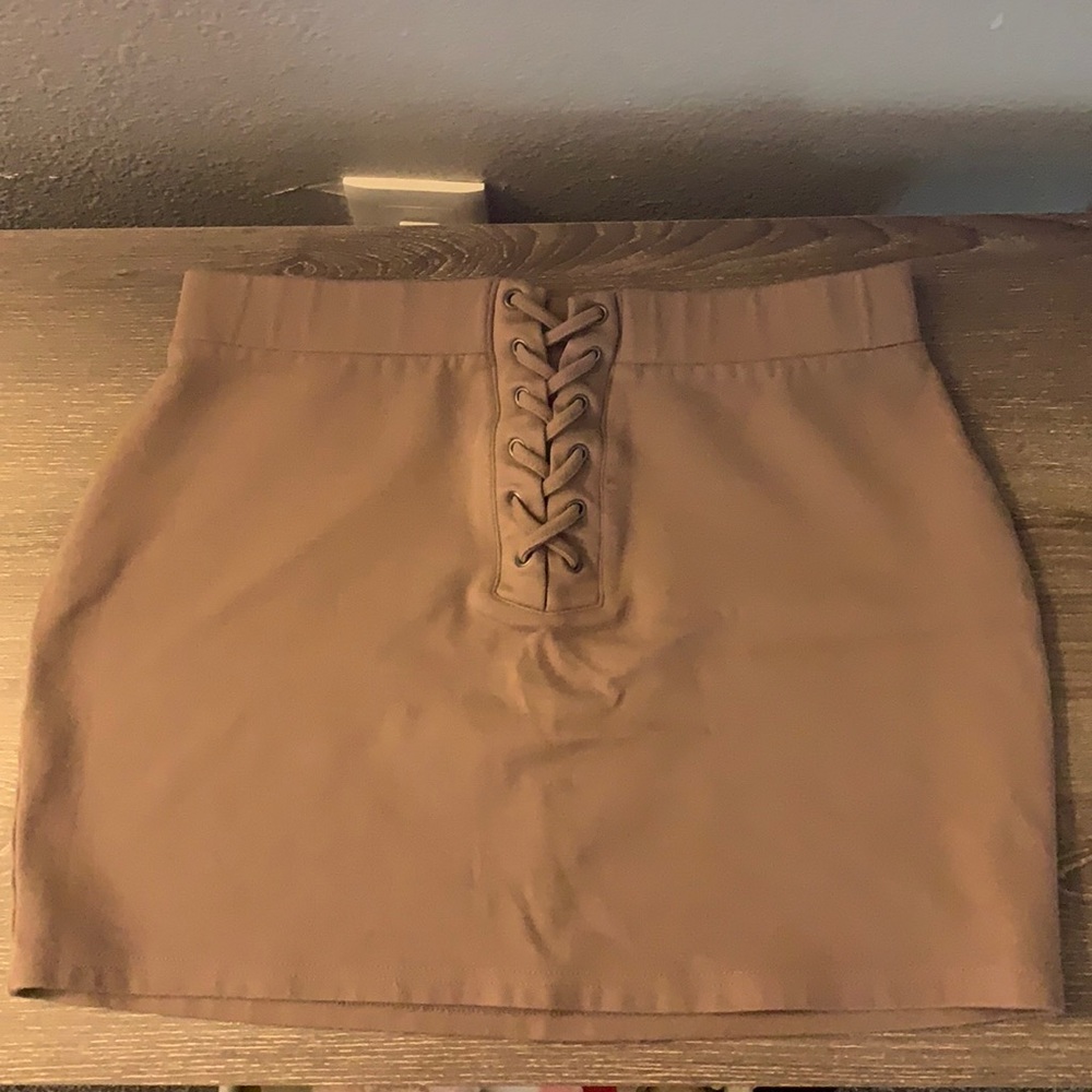Taupe Mini Skirt